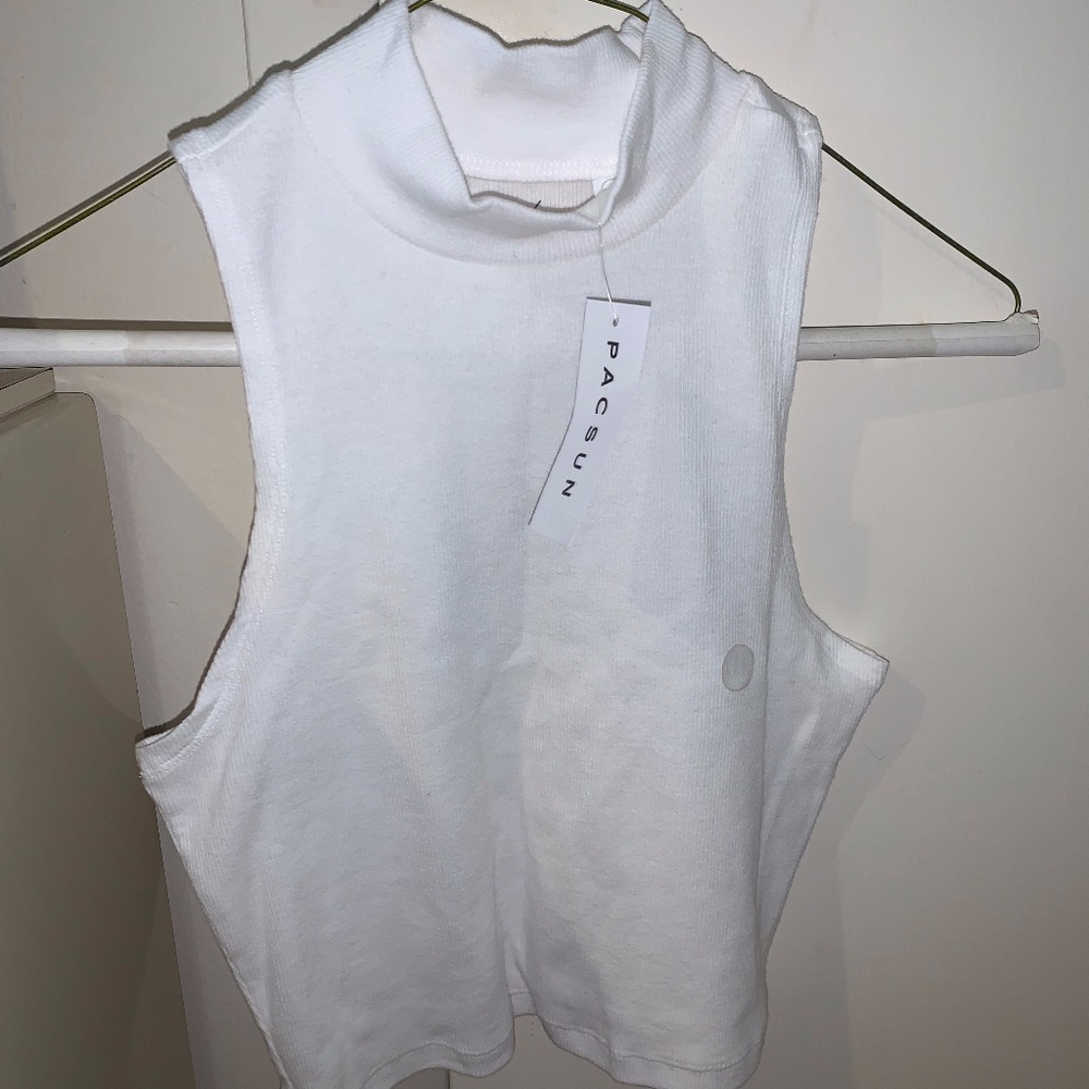 White High Neck Shirt